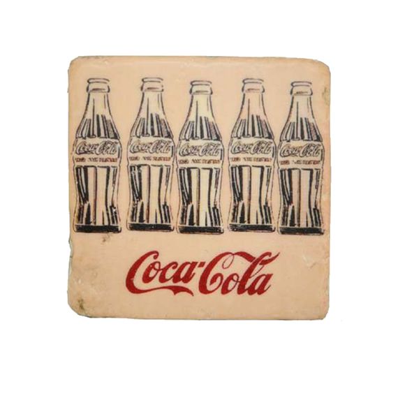 19040 Kit Porta Copos em Resina Coca Cola - 4 Peças