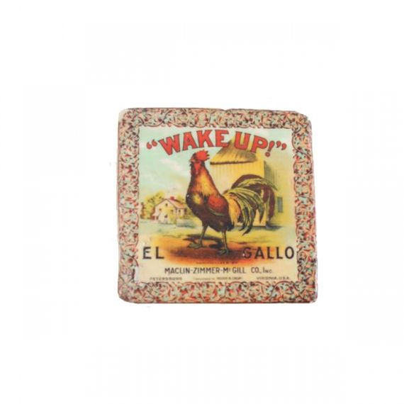 19130 Kit Porta Copos de Resina Wake Up El Gallo - 3 Peças