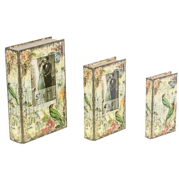11238 BOOK BOX COM FOTO PASSARO 3 PEÇAS OLDWAY