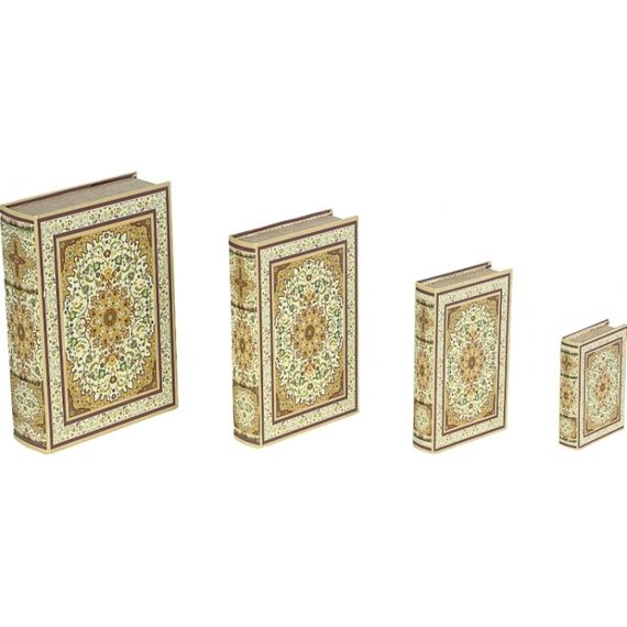 11250 BOOK BOX CONJUNTO 4 PEÇAS DESIGN TAPETE CLARO OLDWAY 30x21x7