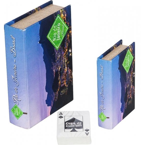 11269 BOOK BOX CONJUNTO DUAS PEÇAS + CARTAS RIO JANEIRO FULLWAY20x14x4