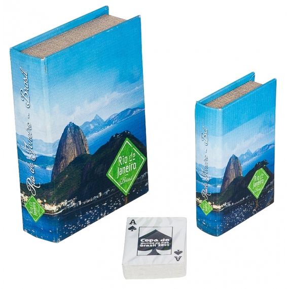11270 BOOK BOX CCONJUNTO 2 PEÇAS + CARTAS PÃO DE AÇUCAR FULLWAY 20x14x4