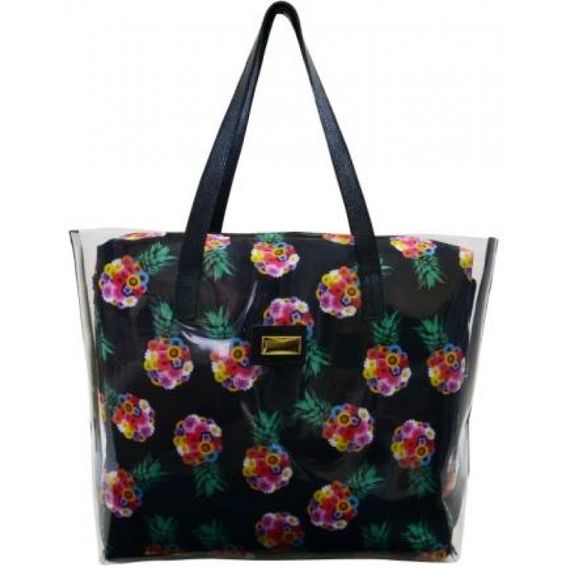104125 Bolsa de PVC Estilo Shopping Bag - Estampa Abacaxi