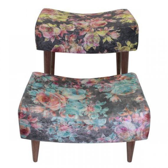 34043 CONJUNTO PUFFS ROSAS FULLWAY 4 9,5X52X49,5CM