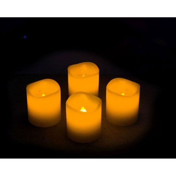 95004 Velas Led CJ 4PC Marfim