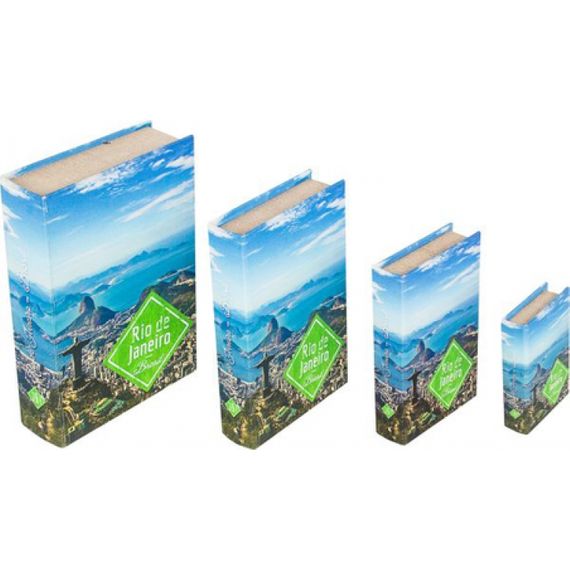 11265 BOOK BOX CJ 4PC RIO DE JANEIRO FULLWAY 30x21x7cm