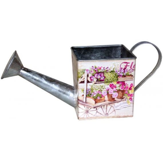 116006 Kit Regador Zinco Quadrado Flores - 2 peças