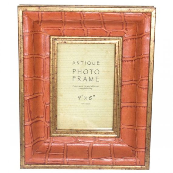 11302 Porta Retrato Pu Laranja Croco