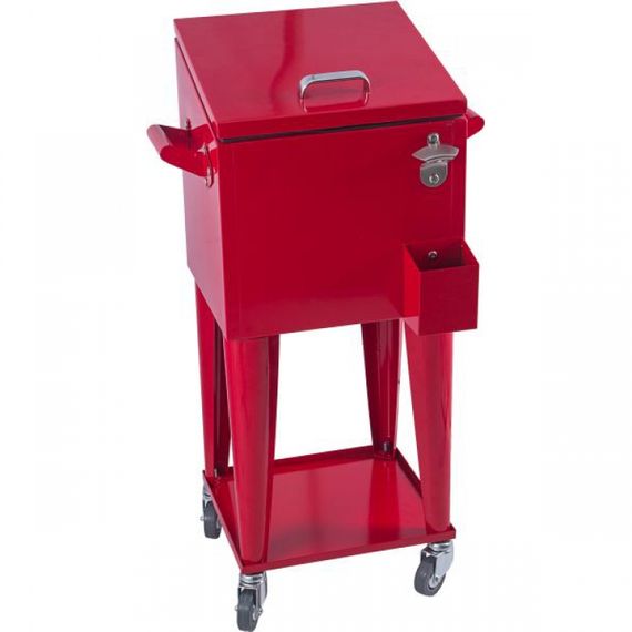 68012 Cooler Rodizio Vermelho Liso