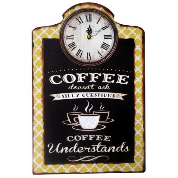 2333 Relógio Coffe Com Quadro Escritório