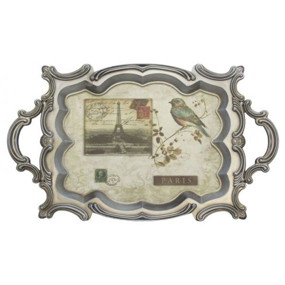11148 Bandeja Madeira/Plastico Bird Paris