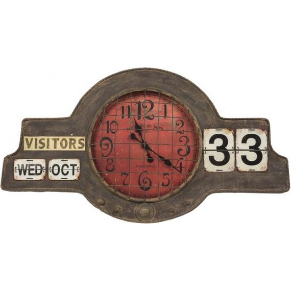 43117 Relógio / Calendário Parede Metal Mostred