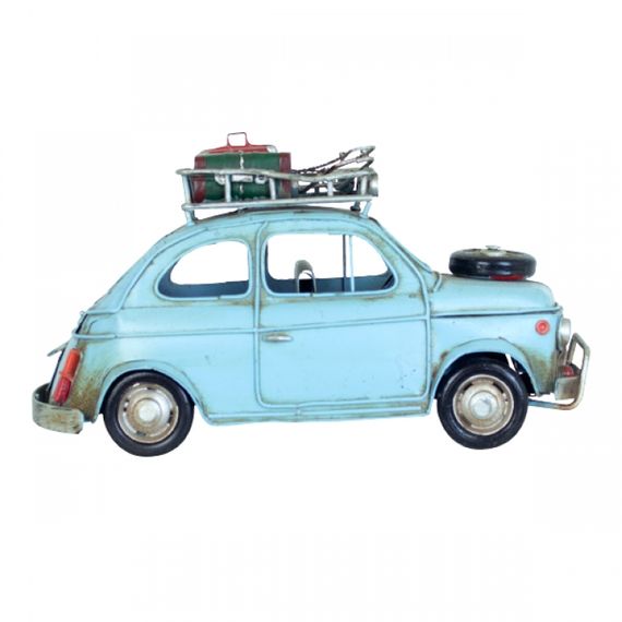 47190 Carro Azul em Metal com Bagagem