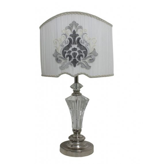 120014 Abajur Cúpula Artigo Decoração Prata