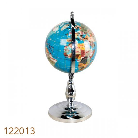 122013 Globo de Parede Blue Silver Mini