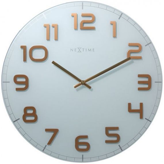 153041 Relógio Parede Classy Large White Copper Netime