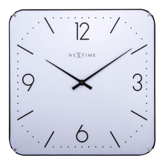 153068 Relógio Parede Square Dome White Nextime