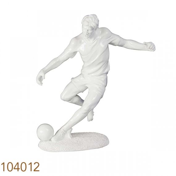 104012 Estatua Jogador de Futebol Branca