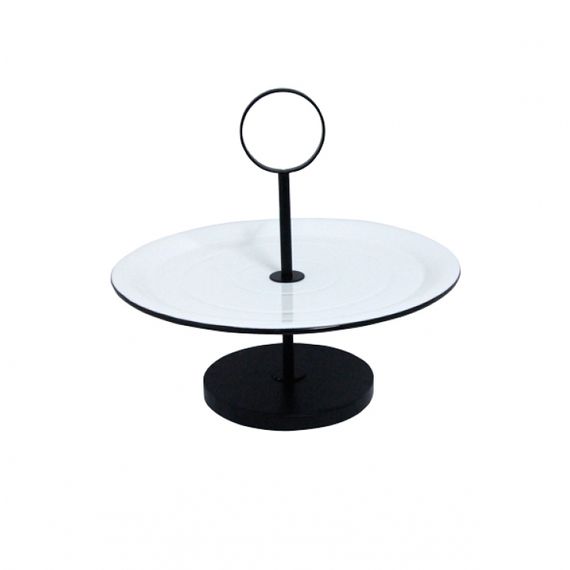 164013 Fruteira de Mesa Prato Bolo - Branca