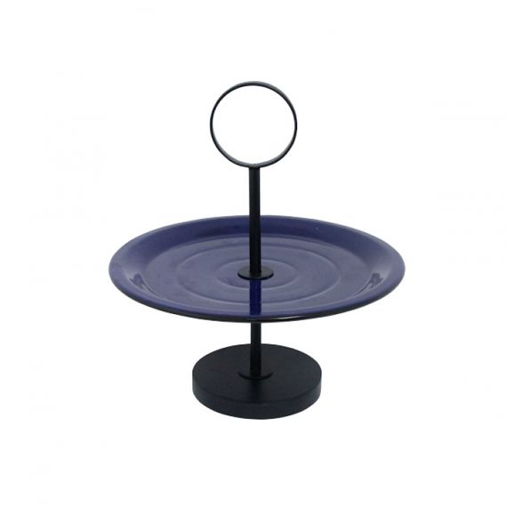 164015 Fruteira de Mesa Prato Bolo G Azul