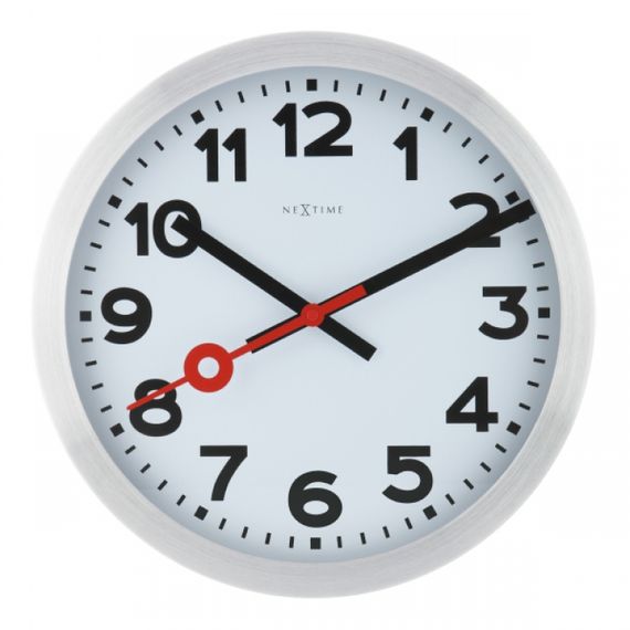 153080 Relógio Parede Station White Aluminium Nextime