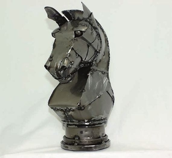 07074 ESCULTURA CAVALO G 35x22x12cM