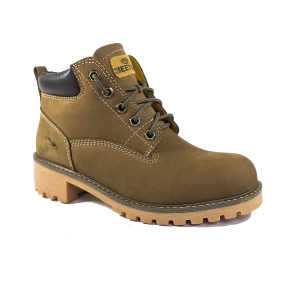 Bota Coturno Couro Feminina Beeton Ranee 008N Solado de Borracha