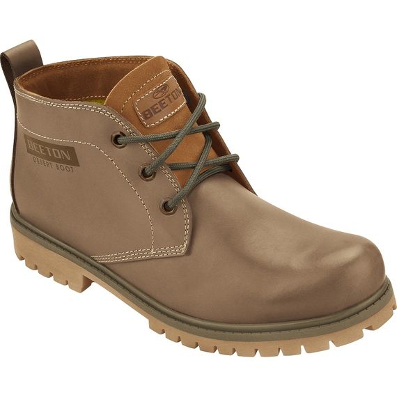 Bota Coturno Chukka Couro Masculina Beeton Strong 404T Solado de Borracha