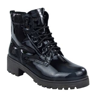 Bota Coturno Couro Beeton Feminina Cat Ranee 004 Solado de Borracha - ziper - cano médio
