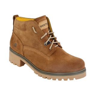 Bota Coturno Couro Beeton Feminina Ranee 001 Solado de Borracha