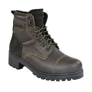 Bota Coturno Couro Beeton Feminina Ranee 010 Solado de Borracha - ziper - cano médio