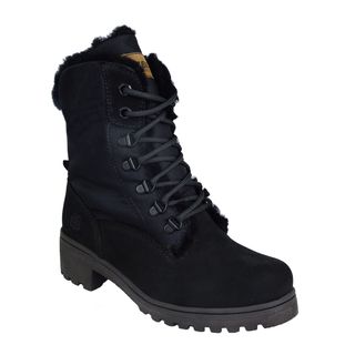 Bota Dobrável com Pelo Couro Feminina Beeton Ranee 012 Lã de Ovelha Resistente a água Neve