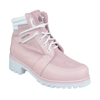 Bota Coturno Couro Beeton Feminina Ranee 019 Solado de Borracha - cano médio