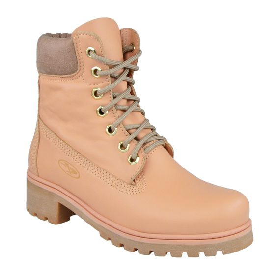 Bota Coturno Couro Beeton Feminina Yellow Boot Ranee 407 Solado de Borracha - cano médio