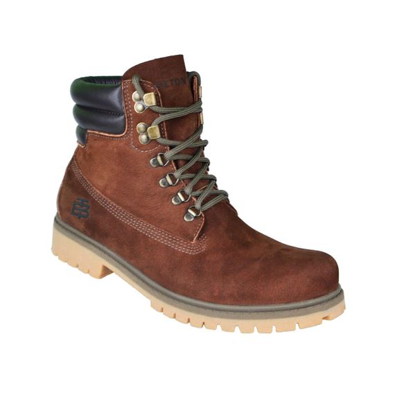 Bota Coturno Couro Beeton Masculina Brooklyn Strong 414 Solado de Borracha