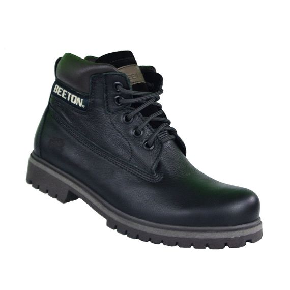 Bota Coturno Couro Beeton Masculina Cat Strong 405 Solado de Borracha