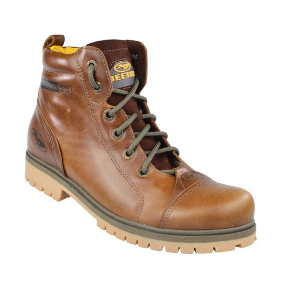 Bota Coturno Couro Beeton Masculina Strong 411 Solado de Borracha - Ziper