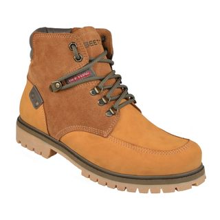 Bota Coturno Couro Beeton Masculina Strong 418 Solado de Borracha