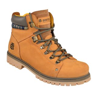 Bota Coturno Couro Beeton Masculina Worker Strong 409 Solado de Borracha