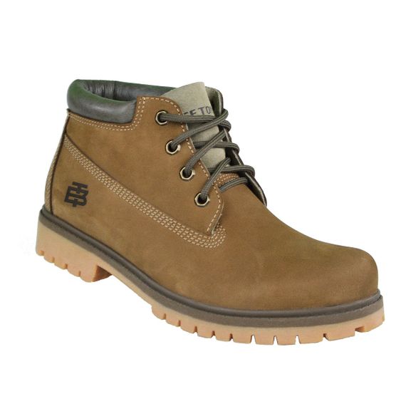 Bota Coturno Couro Beeton Masculina Yellow Boot Chukka Strong 415 Solado de Borracha