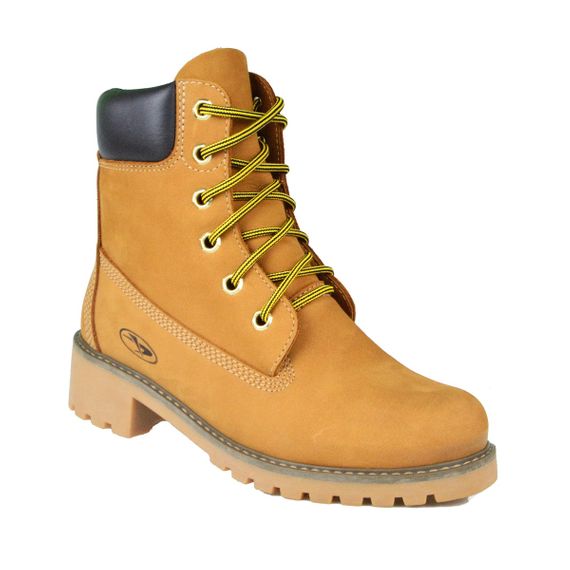 Bota Coturno Couro Feminina Beeton Ranee 407N Solado de Borracha