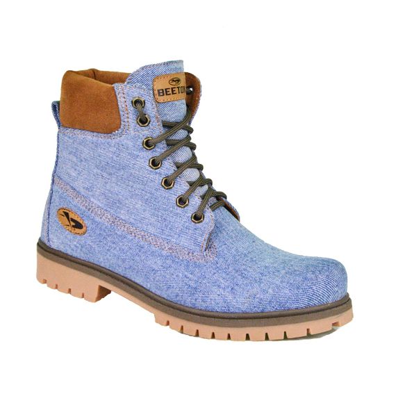 Bota Coturno Jeans Masculina Beeton Strong 407 Solado de Borracha