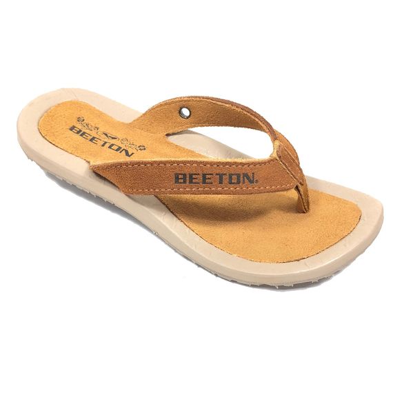 Chinelo Couro Camurça Feminino Beeton Canay 01