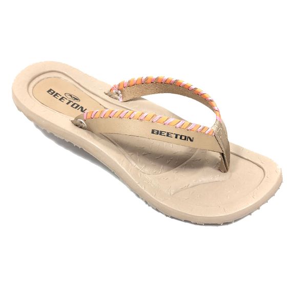Chinelo Couro Feminino Beeton Canay 04