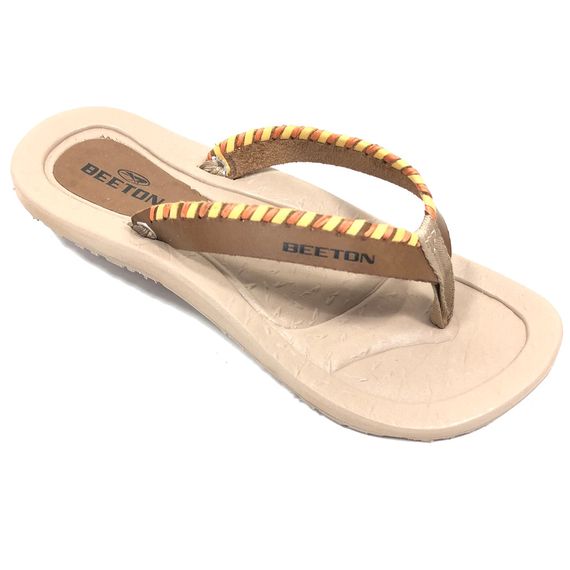 Chinelo Couro Feminino Beeton Canay 04