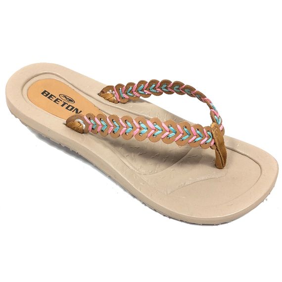 Chinelo Couro Feminino Beeton Canay 05