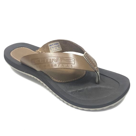 Chinelo Couro Masculino Beeton Malibu 01
