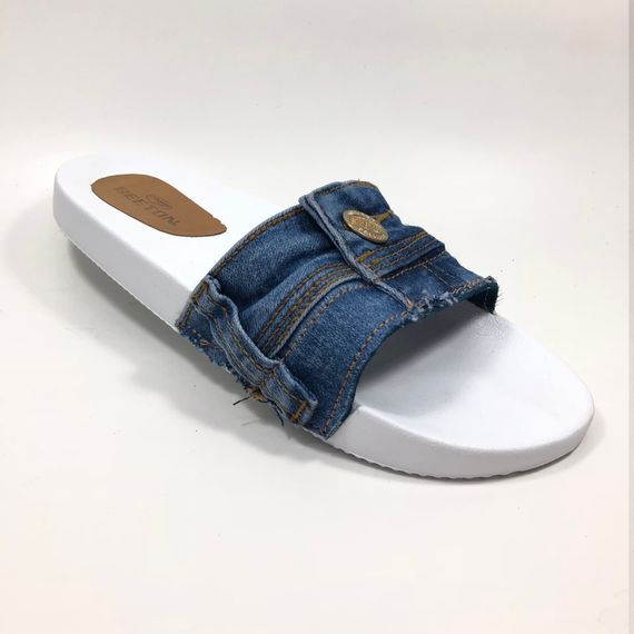 Chinelo Jeans Feminino Beeton Slide F 01