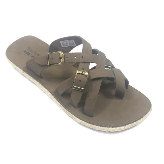 Chinelo Couro Feminino Beeton Nature 05N