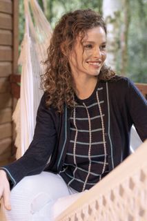 Cardigan Tricô Grid Tranças | Twin-Set | Ci219
